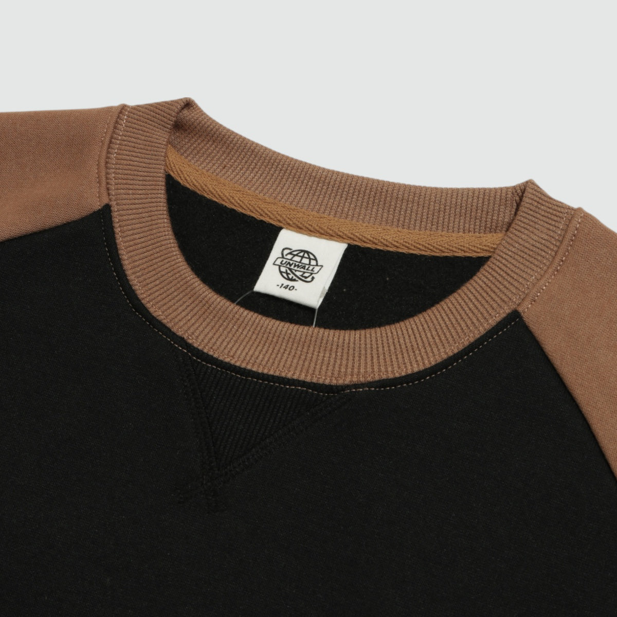 ラグラン 配色 裏起毛トレーナー