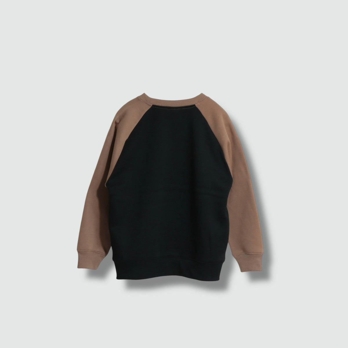 ラグラン 配色 裏起毛トレーナー