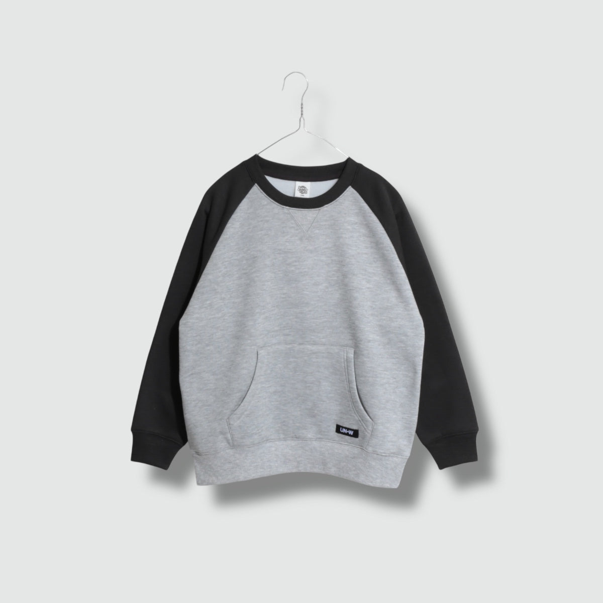 ラグラン 配色 裏起毛トレーナー