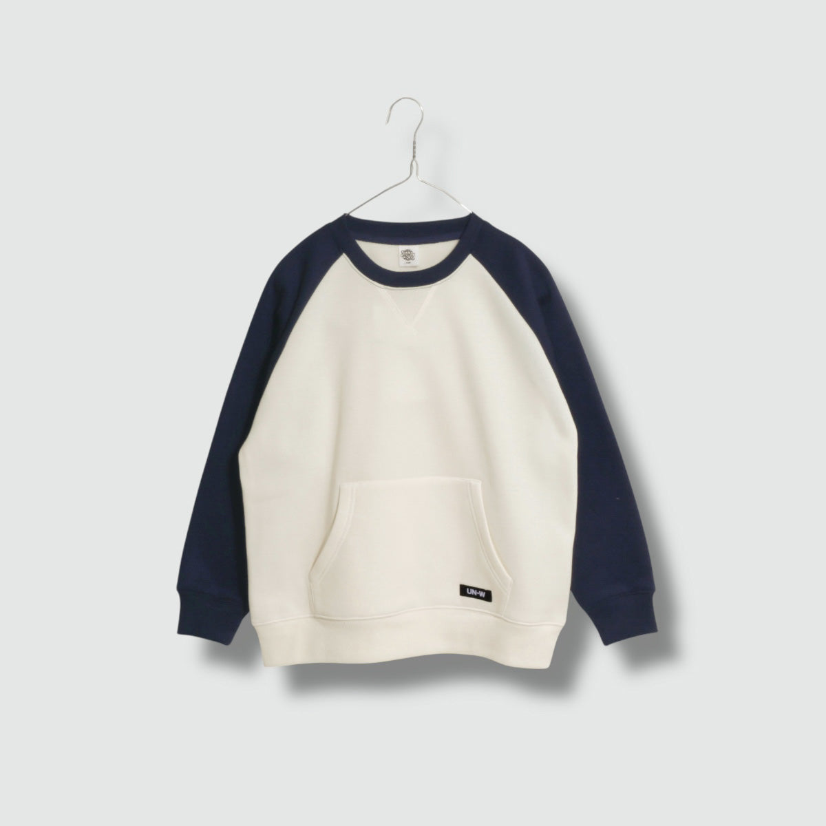 ラグラン 配色 裏起毛トレーナー