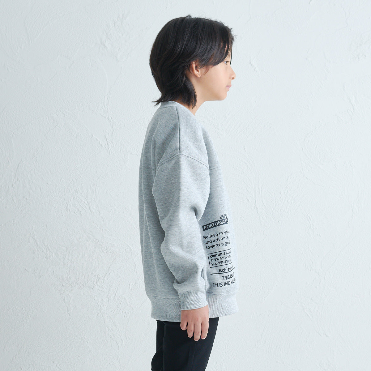 サイドロゴ 裏起毛トレーナー