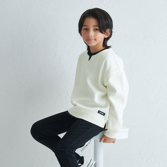 フェイクレイヤード 裏起毛トレーナー