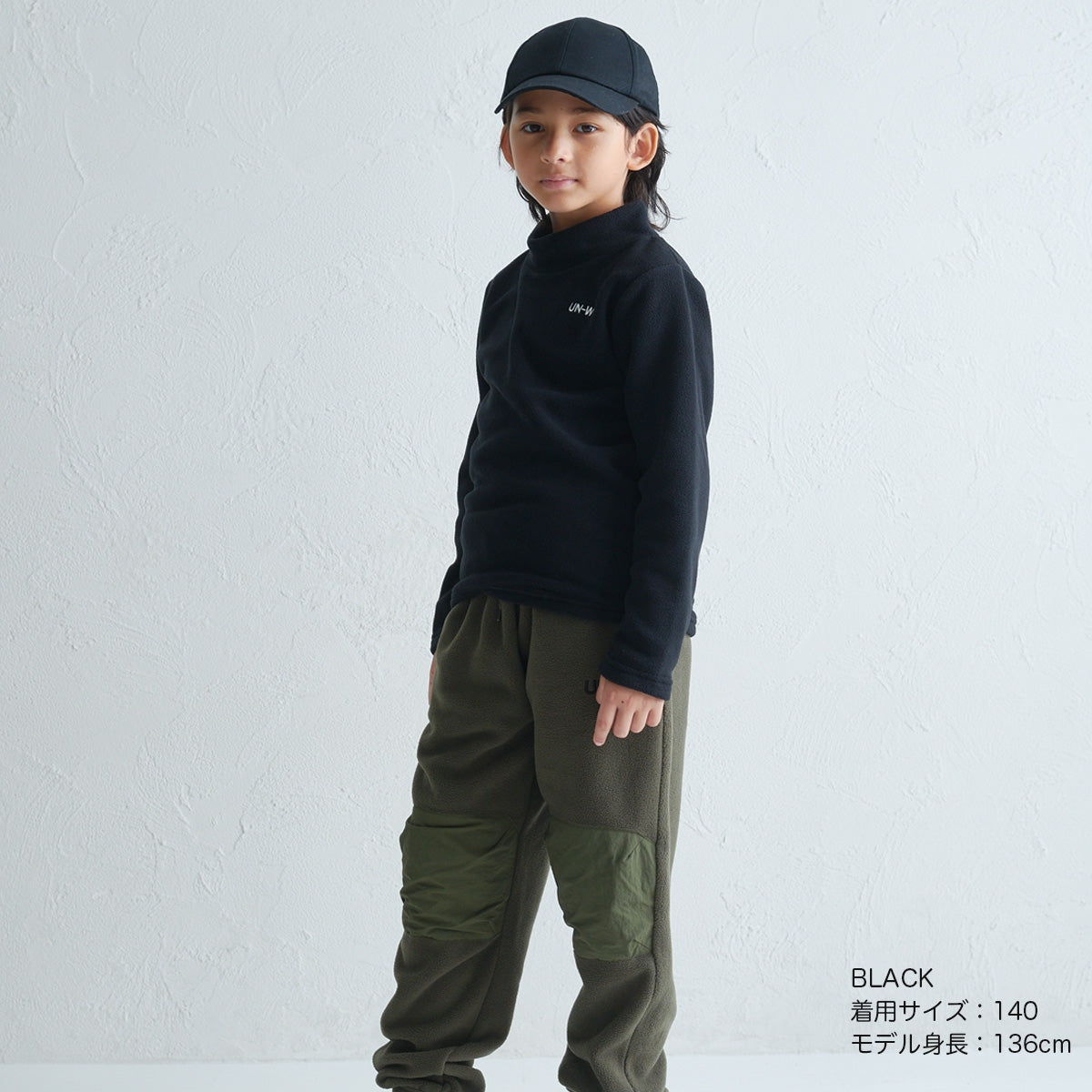 フリース ハイネックTシャツ